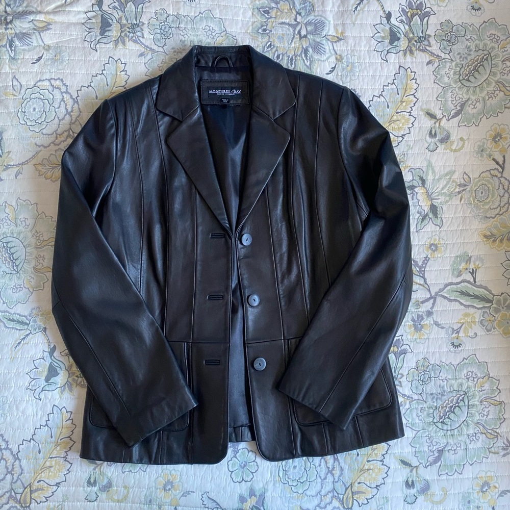 Monterey Bay Black Leather Jacket